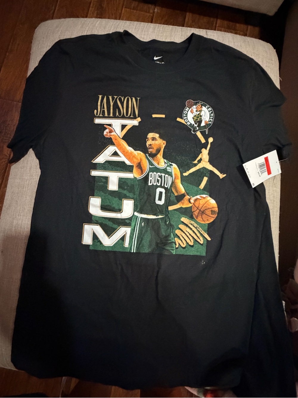 Nike Black Boston Celtics Graphic Tee - Jayson Tatum Design